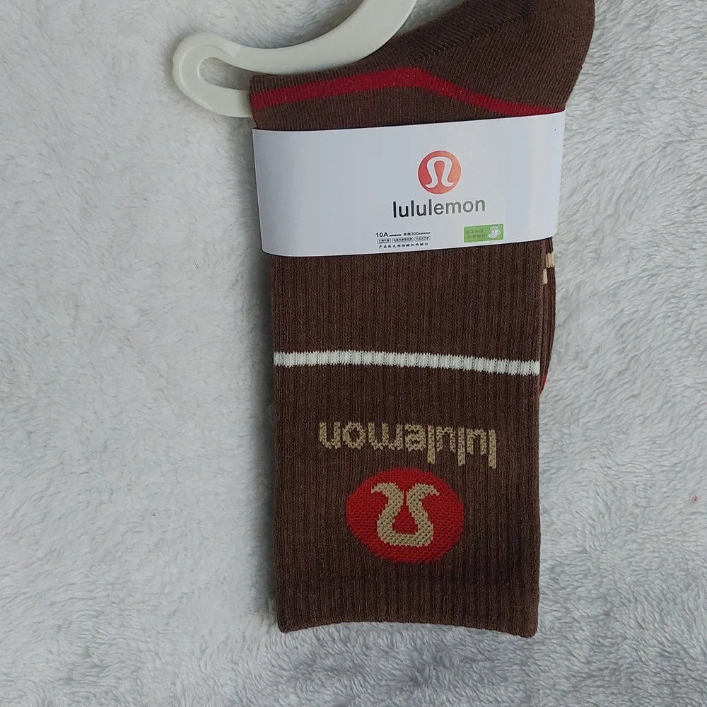 Lululemon Brown and Red Women's Socks